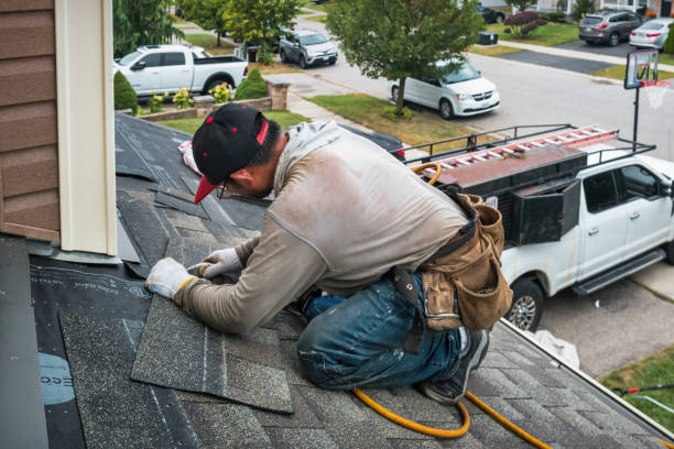 Professional Gutter Installation technician working in West Chicago, IL